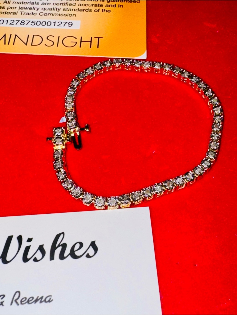 1 Carat Natural Diamond Tennis Bracelet – 14K Gold Vermeil - FREE APPRAISAL Incl - Picture 3 of 6